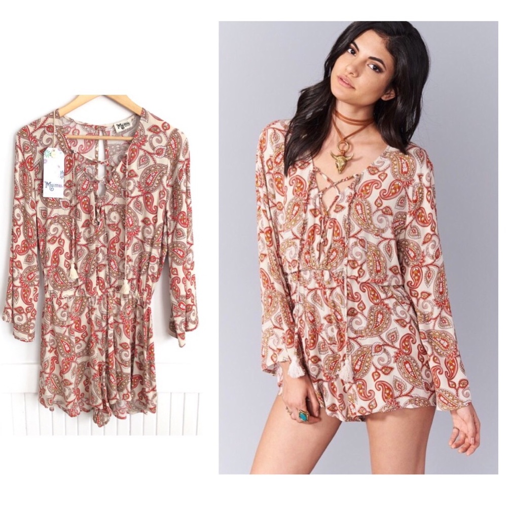 Show Me Your MuMu Paisley Craze Tie Romper